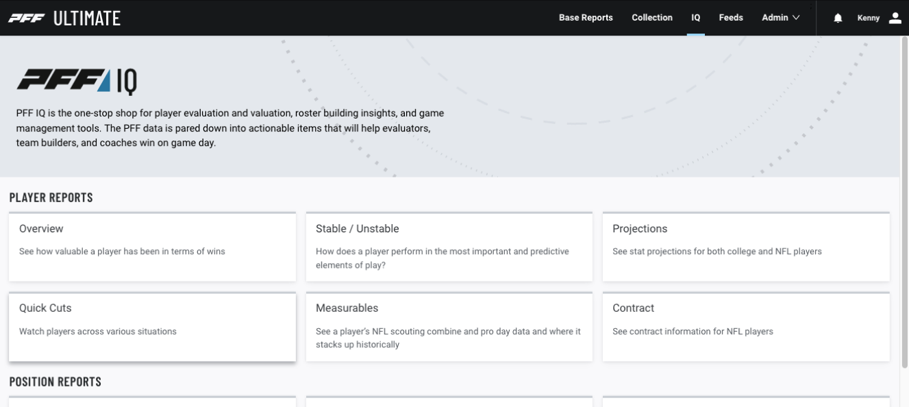 PFF IQ Screenshot
